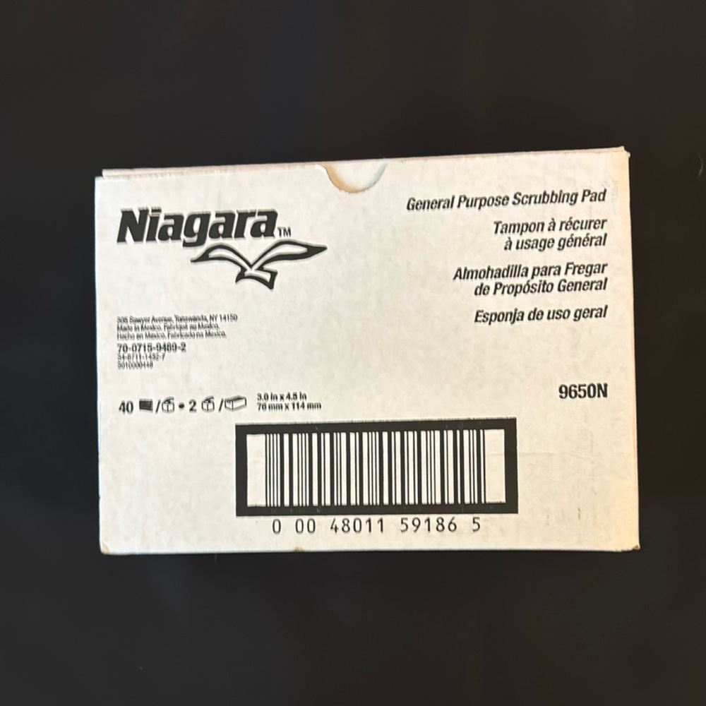 1 New 40 pads Niagara General Purpose Scrubbing pads